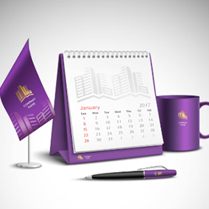 Calendário de Mesa com Argolas